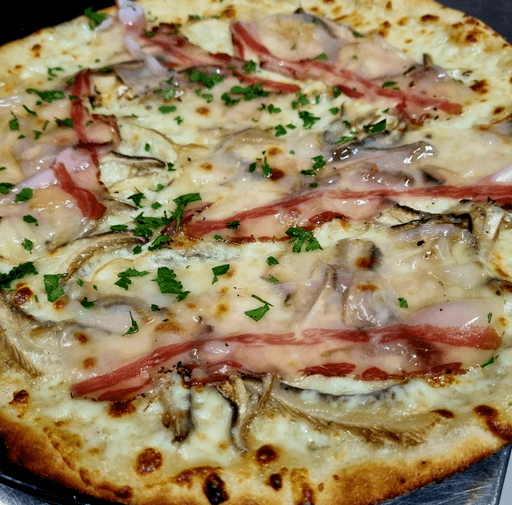 Guanciale,cardoncello,aglio e prezzemolo 